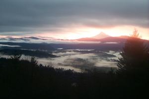 Sunrise over Mt Hood