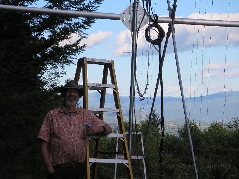 IMG_0644.JPG - A happy ham radio operator with his newly assembled antenna.