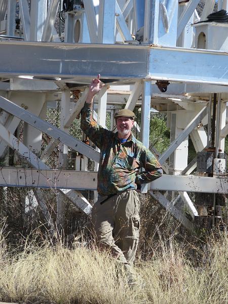 IMG_0799.JPG - Marc standing in front of the old MMTO telescope superstructure! 